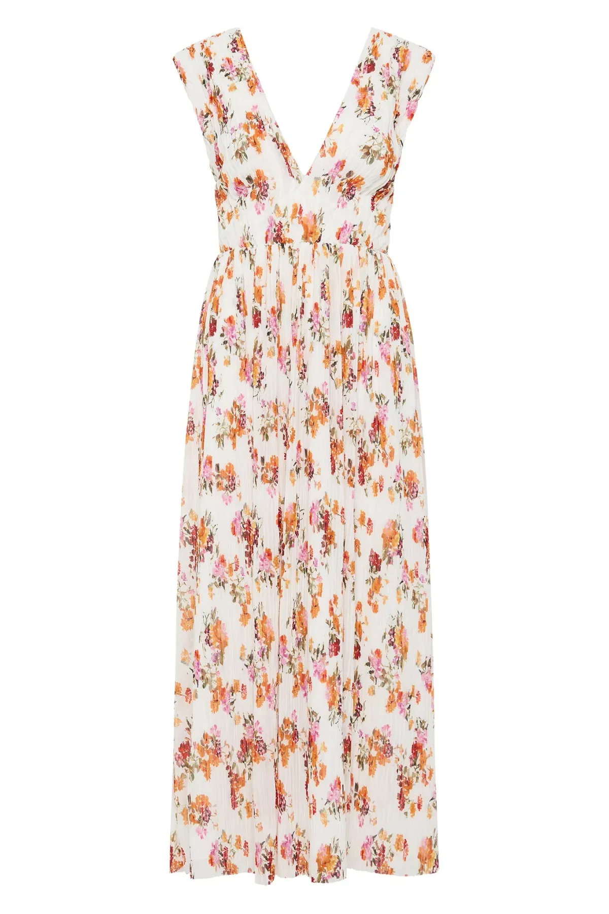 Aje Becoming Bow Back Midi Dress Flora Natura Size AU 10  - Image 4