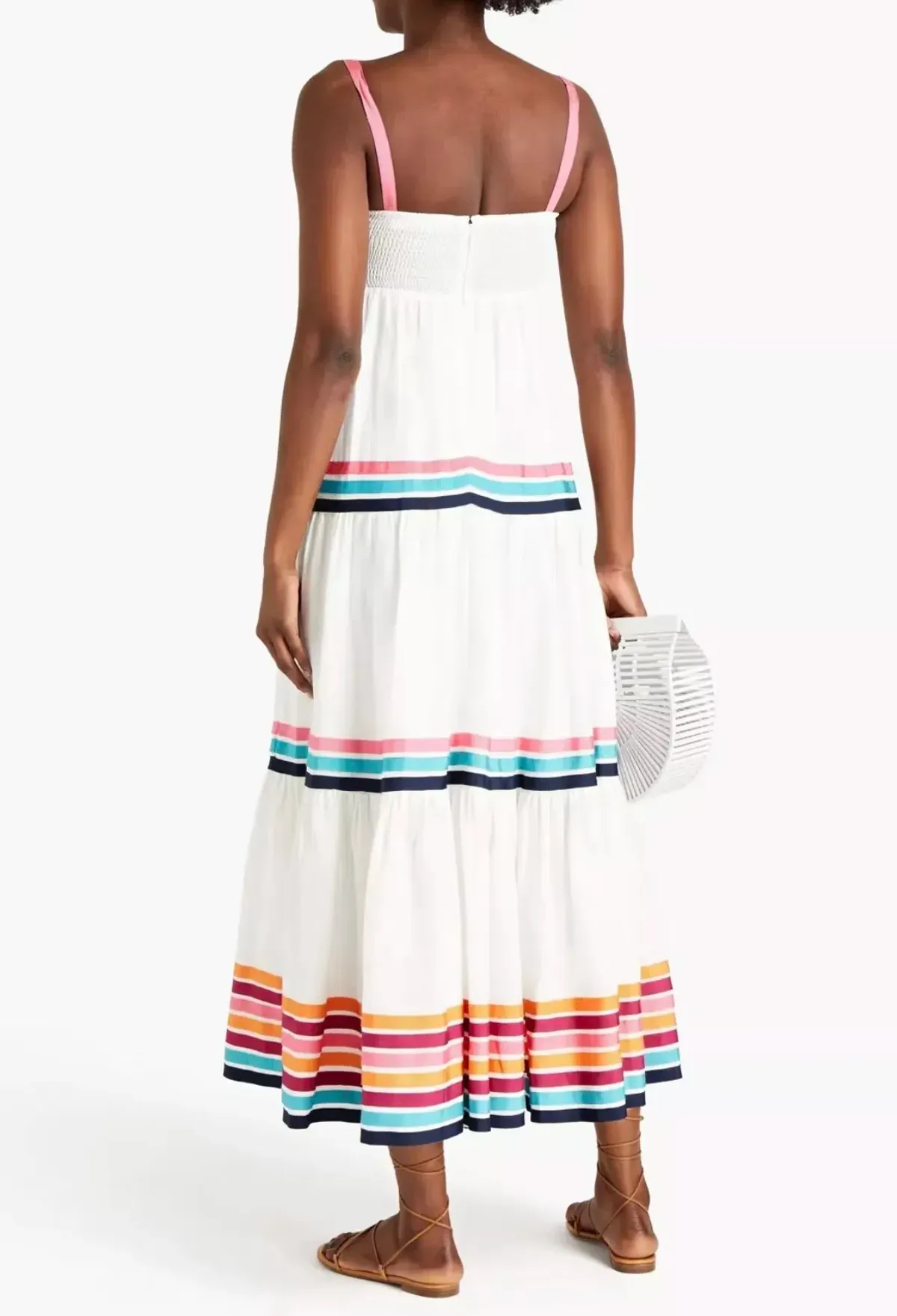 Zimmermann Lulu Tiered Ribbon Dress Stripe Size 0 / AU 8 - Image 2