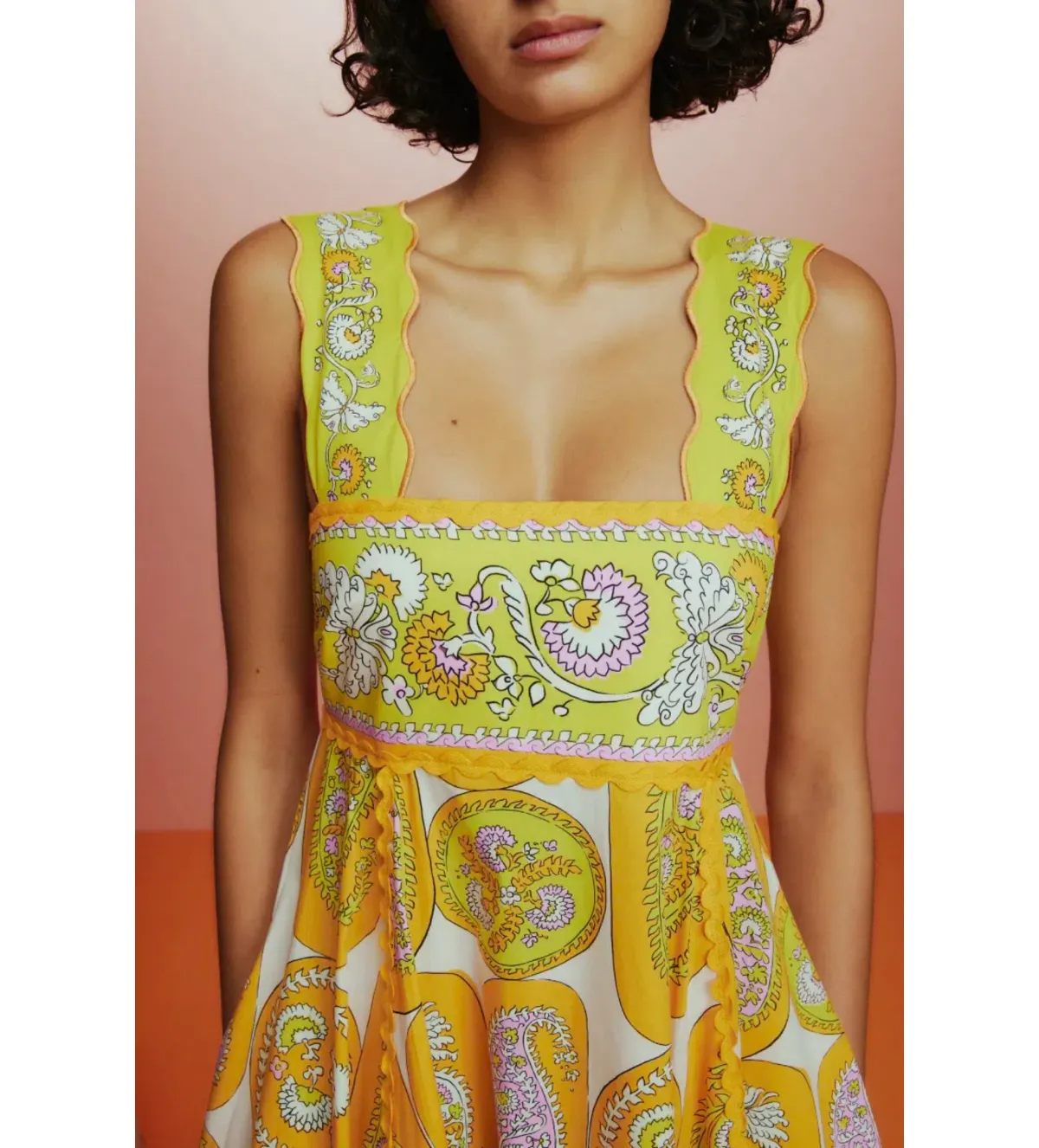 Alemais Diana Summer Dress Yellow Floral Size AU 10 - Image 4