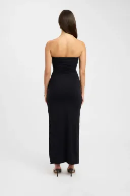 Kookai Tayla Trim Maxi Dress Black Size 10 for rent on The Volte - image 3
