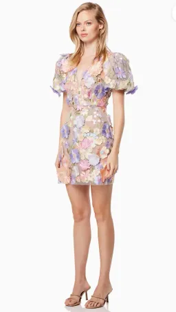 Elliatt Anthea 3D Lace Mini Dress Purple Size 8 for rent on The Volte - image 5