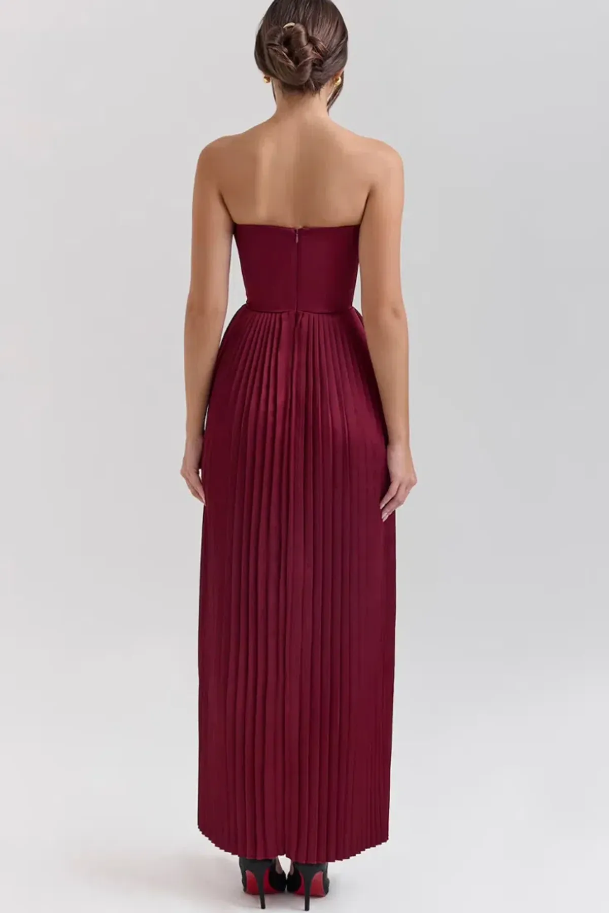 House Of CB Marcella Dress Berry Size S/AU 8 - Image 2