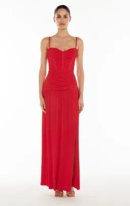 Manning Cartell Double Time Pleat Dress Red Size S/AU 8 for rent on The Volte - image 1