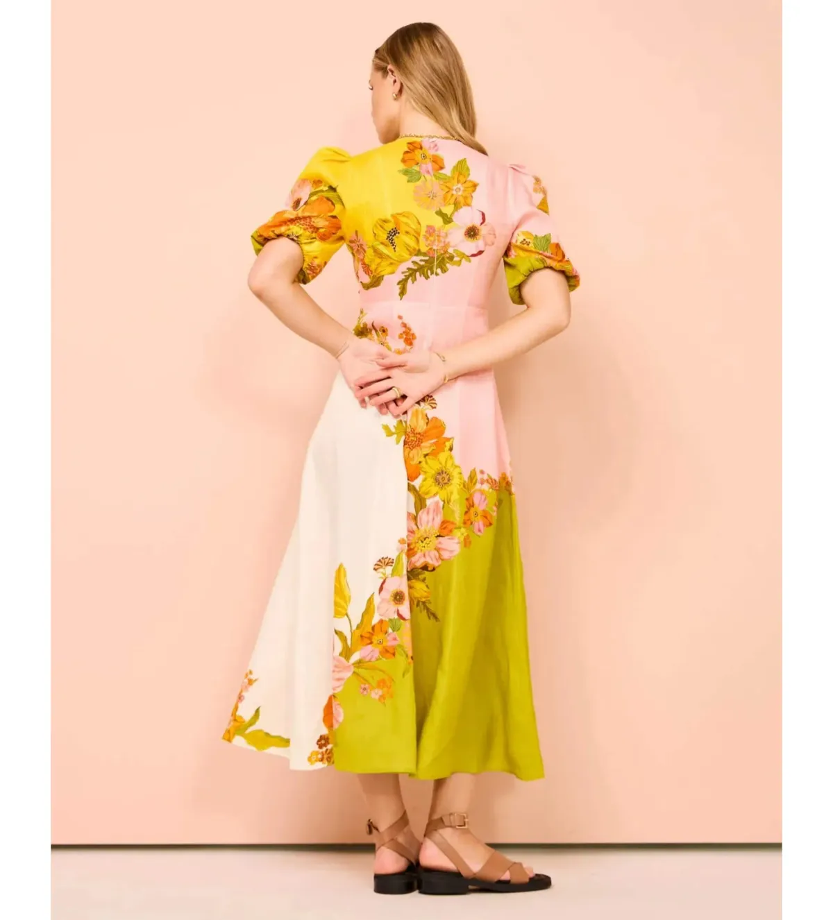 Alemais Silas Midi Dress In Floral Size AU 8 - Image 4