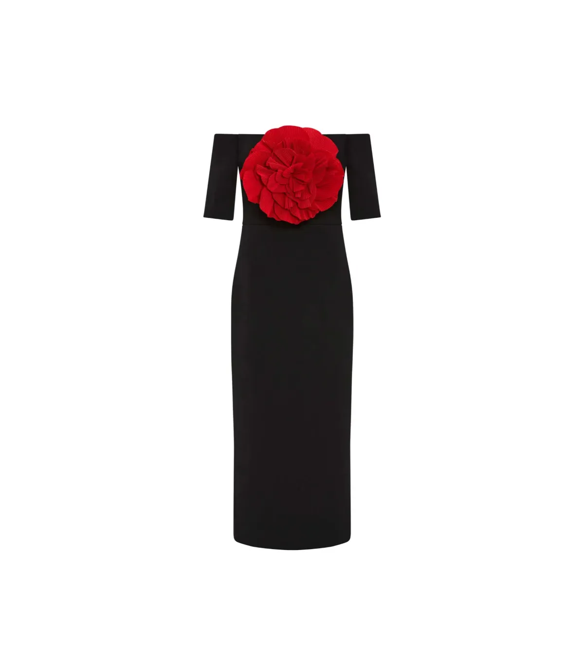 Rebecca Vallance Rhosen Off The Shoulder Midi Dress Black Size AU 8 - Image 5