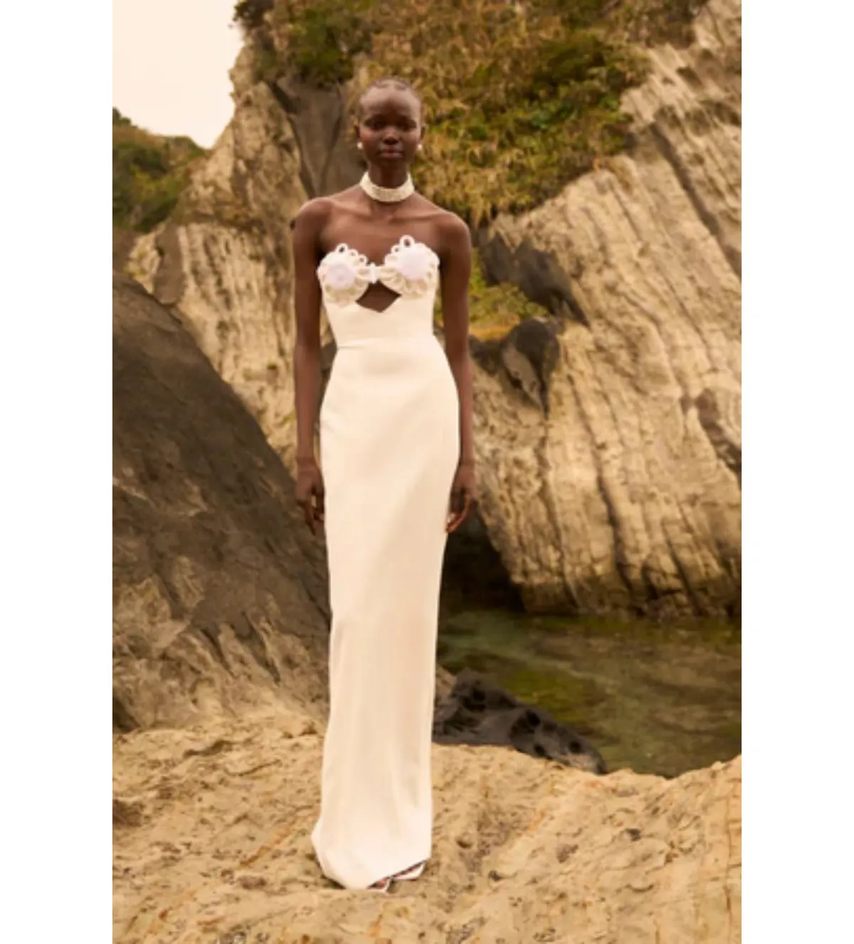 Sau Lee Evelyn Strapless Dress in White Size 2 / AU 6 - Image 1