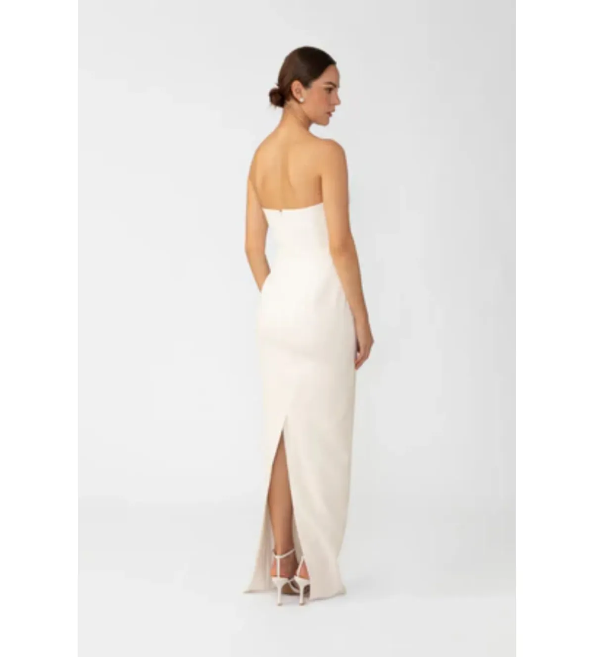 Sau Lee Evelyn Strapless Dress in White Size 2 / AU 6 - Image 3