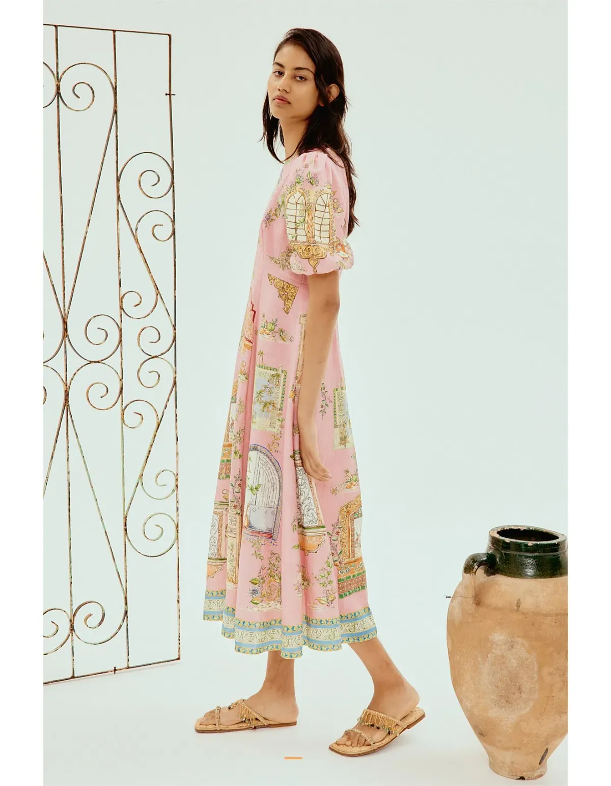 Alemais Monte Midi Dress Pink Size 8 - Image 2