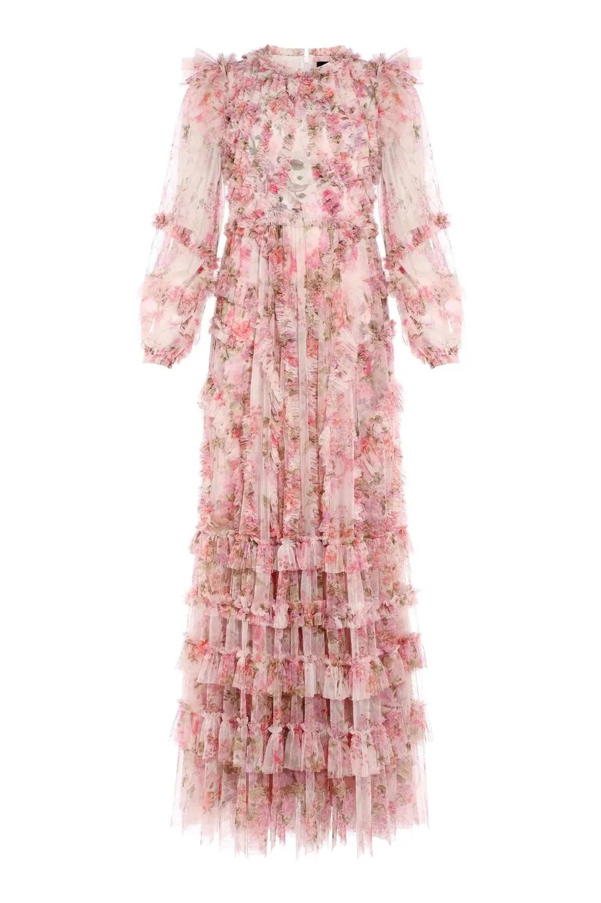 Needle and Thread Darling Meadow Ruffle Gown in Pink / Multi Size 20 - Image 7