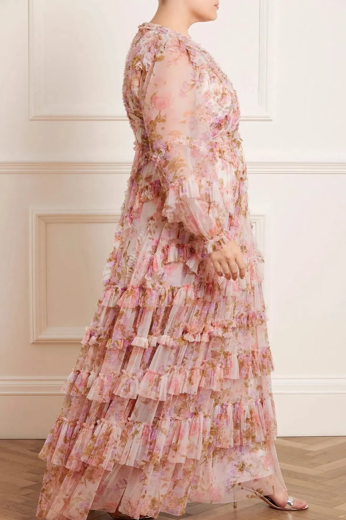 Needle and Thread Darling Meadow Ruffle Gown in Pink / Multi Size 20 - Image 5
