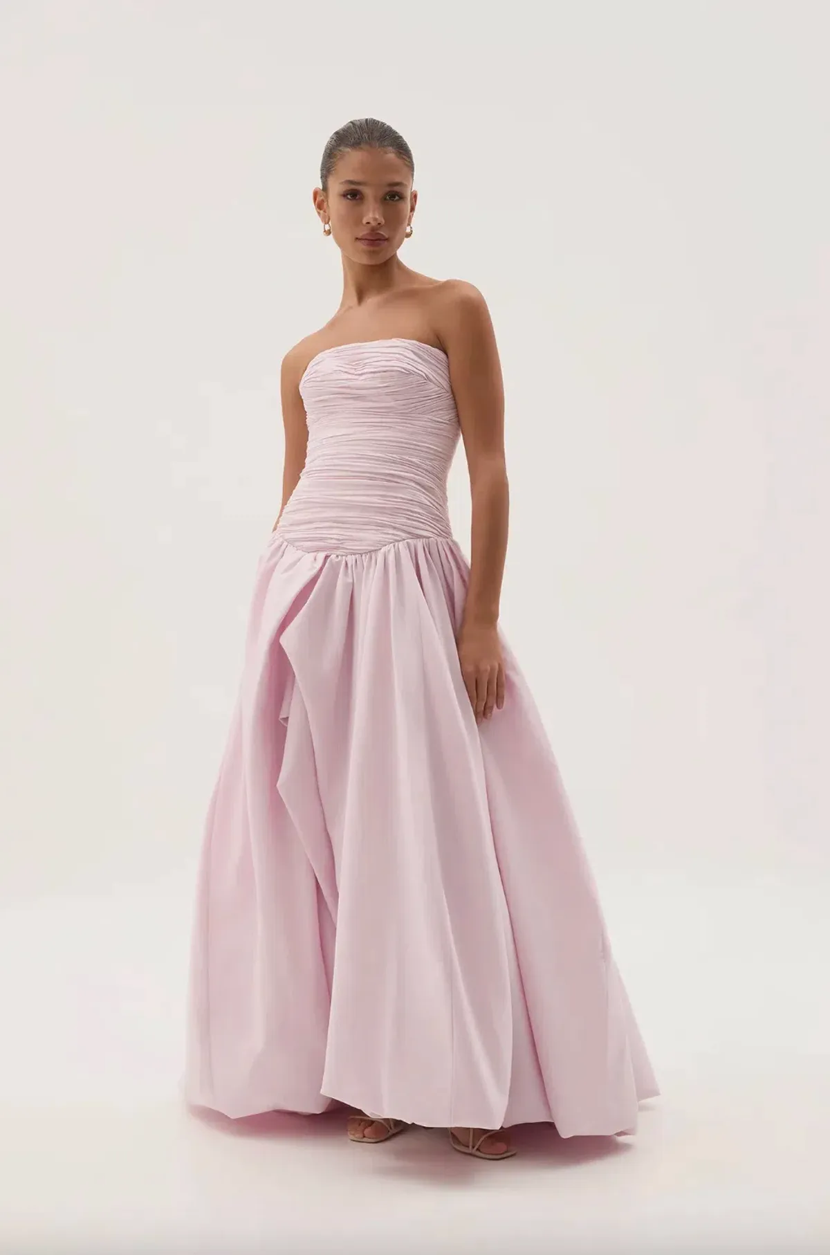 Aje Violette Bubble Hem Maxi Dress Pastel Pink Size 10 - Image 2