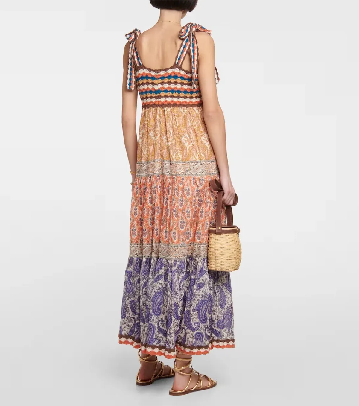 Zimmermann Devi Crochet Midi Dress Spliced Size 1 / AU 10 - Image 3