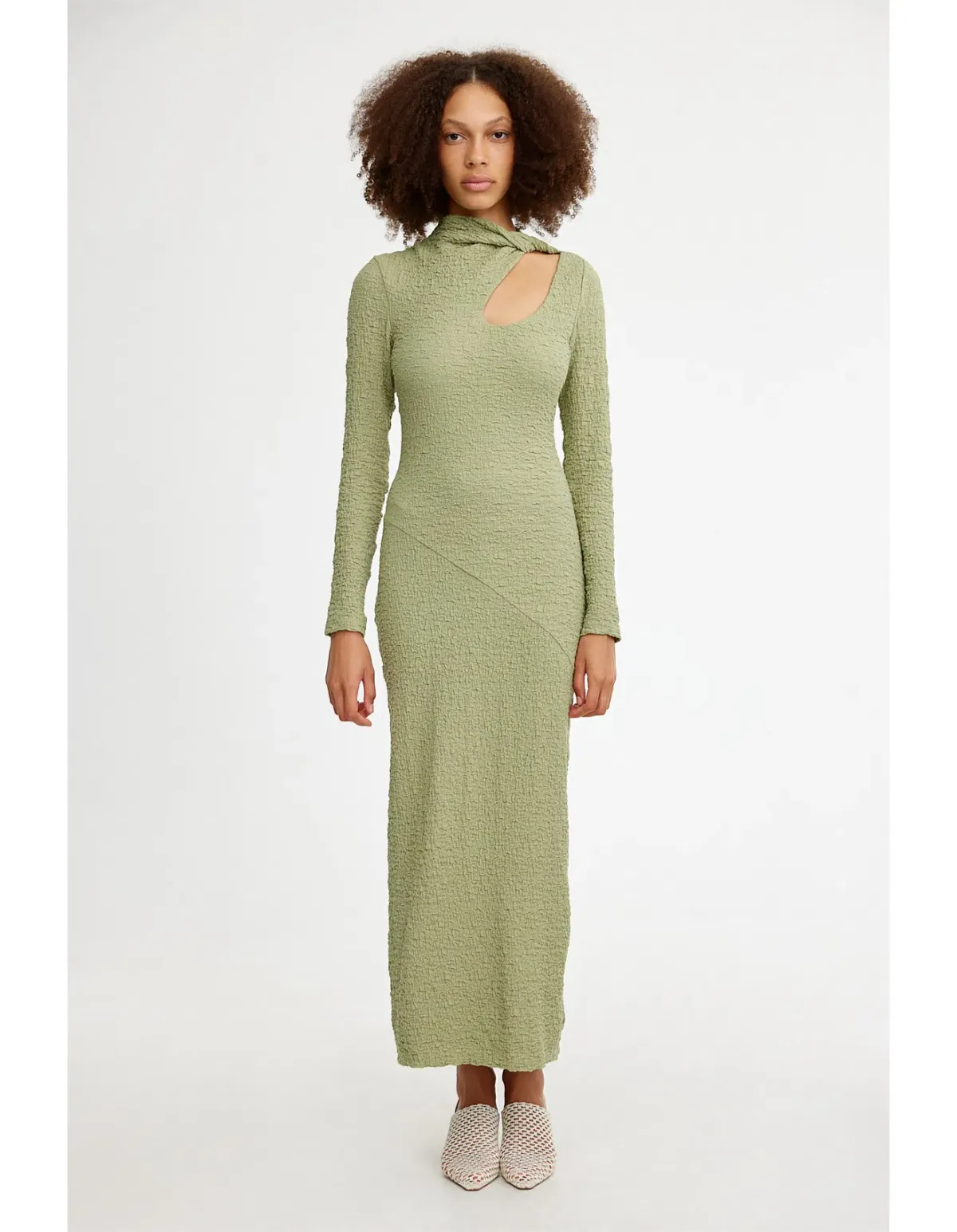 Significant Other Brielle Long Sleeve Midi Dress Sage Green Size 8 - Image 1