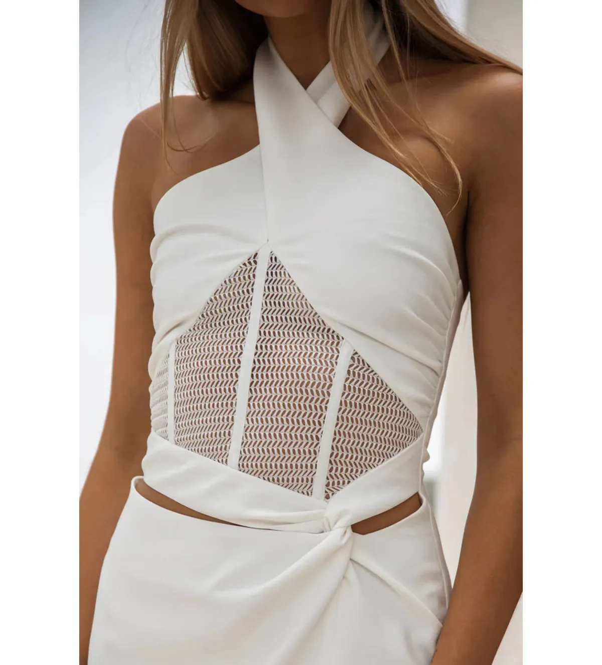Sabo Skirt Amaris Halter Dress White Size L / AU 12 - Image 3