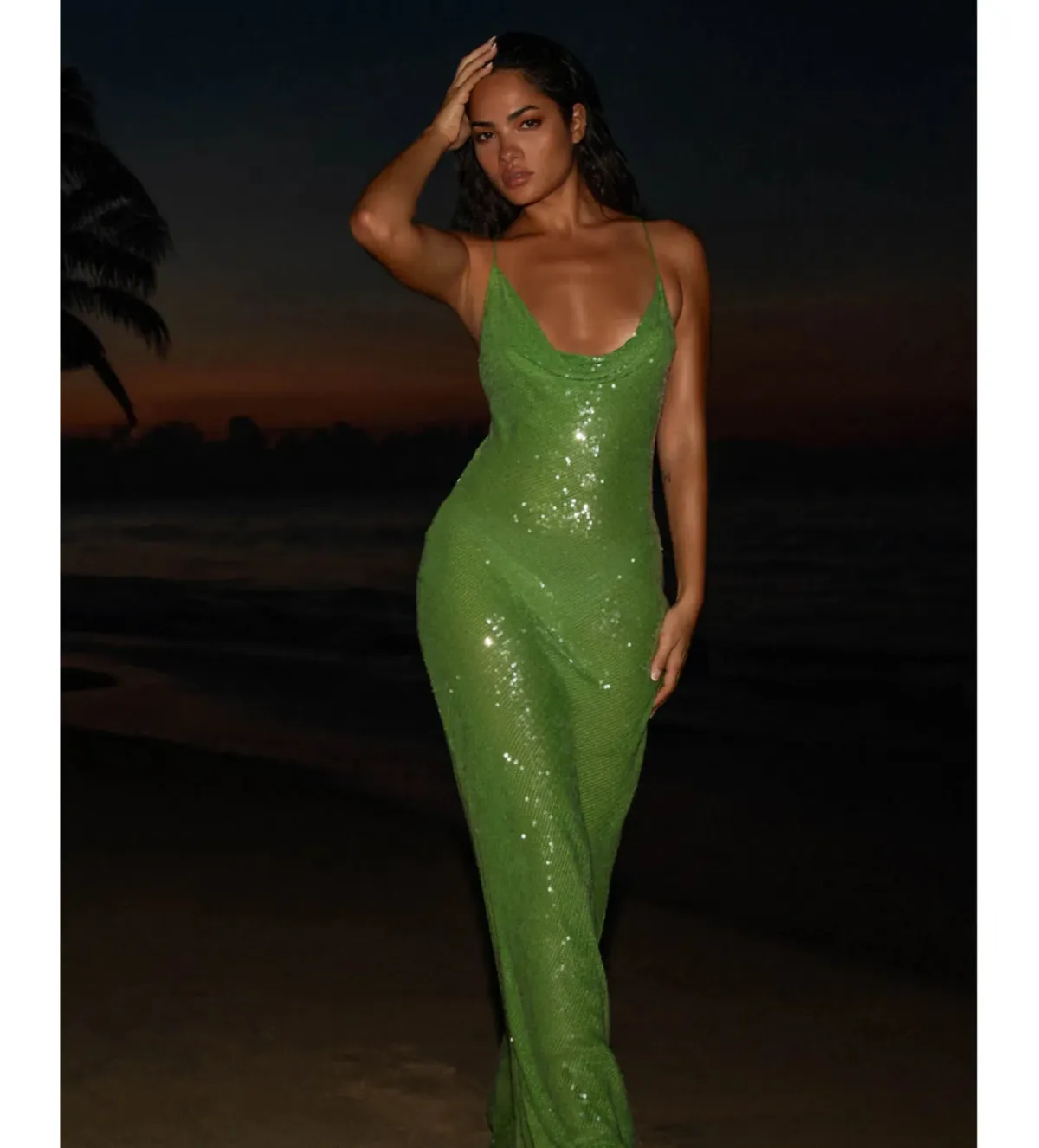 Rat & Boa Gaia Dress Green Size AU 8 - Image 3
