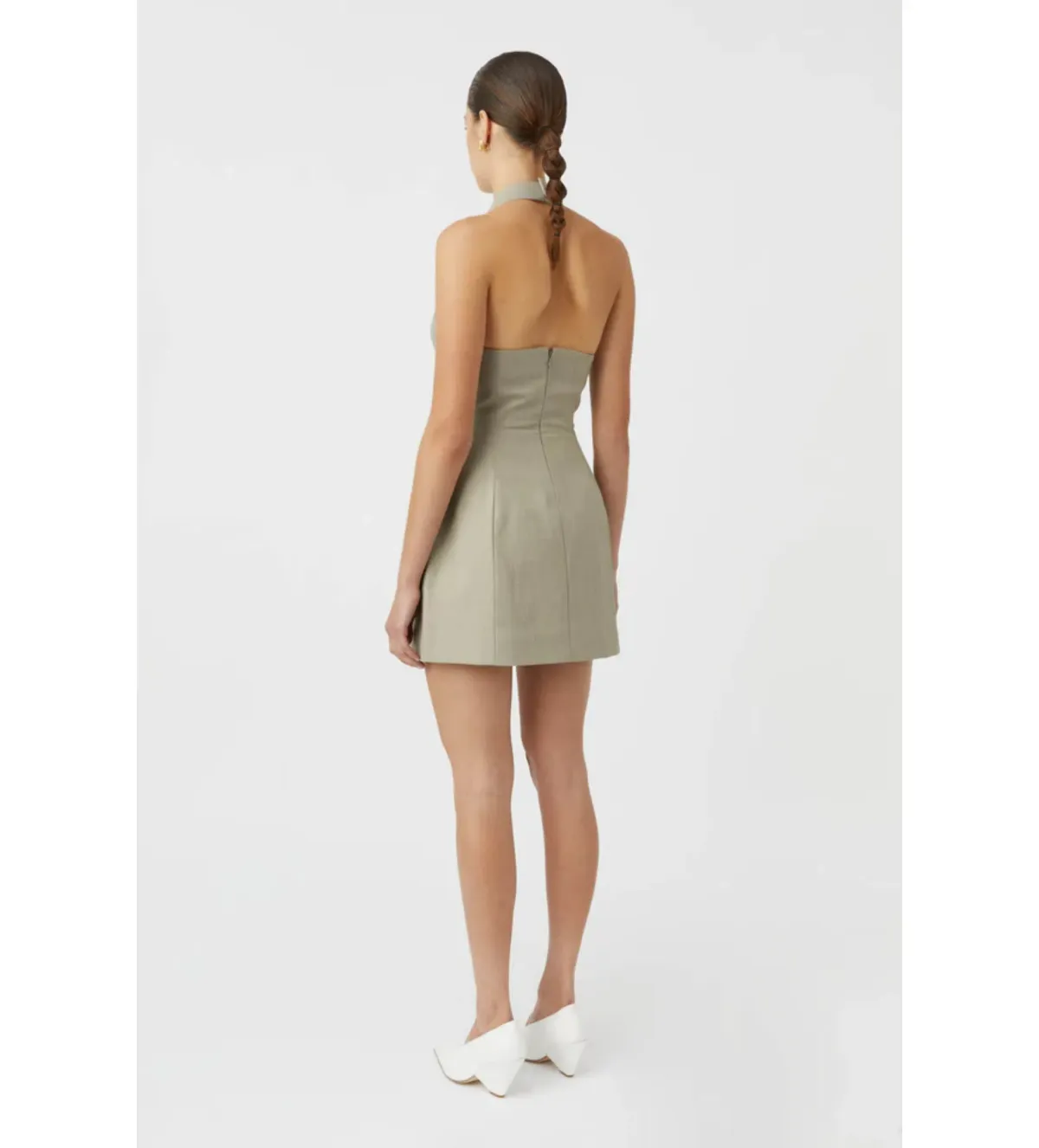 Camilla and Marc Pompidou Dress in Olive Marle Size AU 10 - Image 3