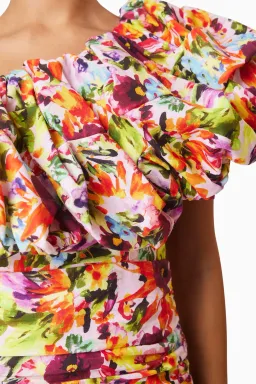 Elliatt Elira Printed Mini Dress in Floral Multi Size 10 for rent on The Volte - image 5