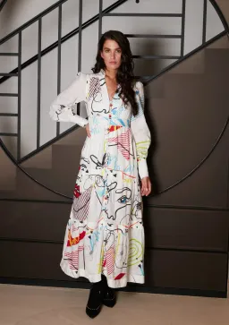 Mackenzie Mode The Mode Midi Dress Multi Size 10 for rent on The Volte - image 1