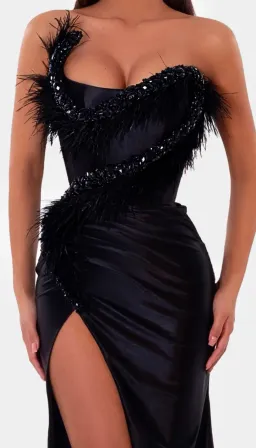 Albina Dyla Corset Gown Black Size AU 14  for rent on The Volte - image 3