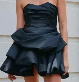 Aje Daybreak Strapless Mini Dress in Black Size 8 for rent on The Volte - image 5