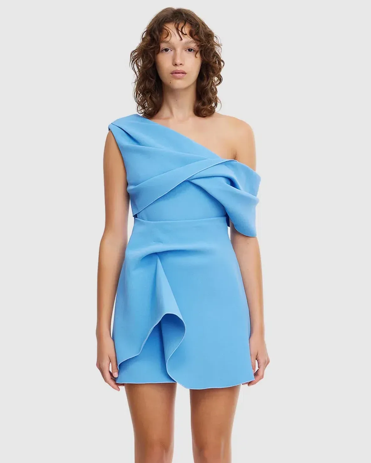 Acler Ashford Mini Dress Capri Blue Size AU 10 - Image 4
