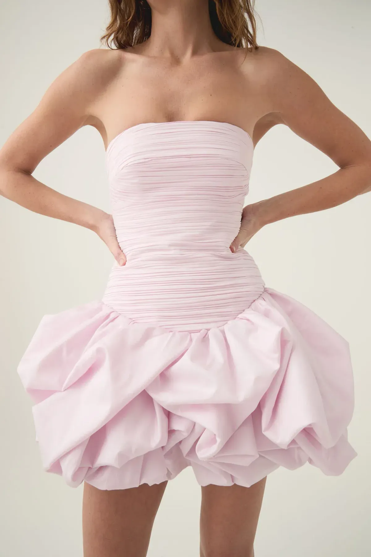 Aje Violette Bubble Hem Mini Dress in Pastel Pink Size AU 6 - Image 2