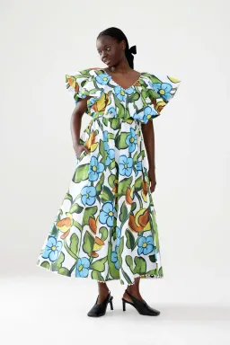 Binny The Front Lawns Midi Dress Multi Floral Size 16 for rent on The Volte - image 2