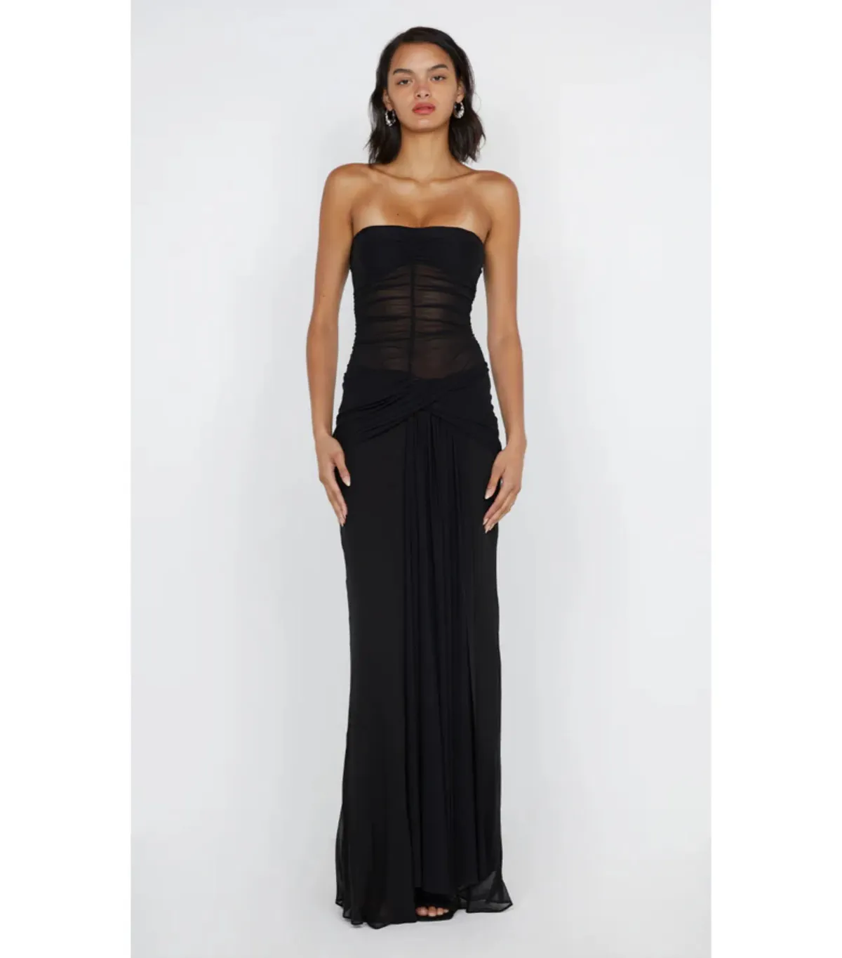 Bec & Bridge Noemi Black Strapless Dress Black Size AU 8 - Image 4