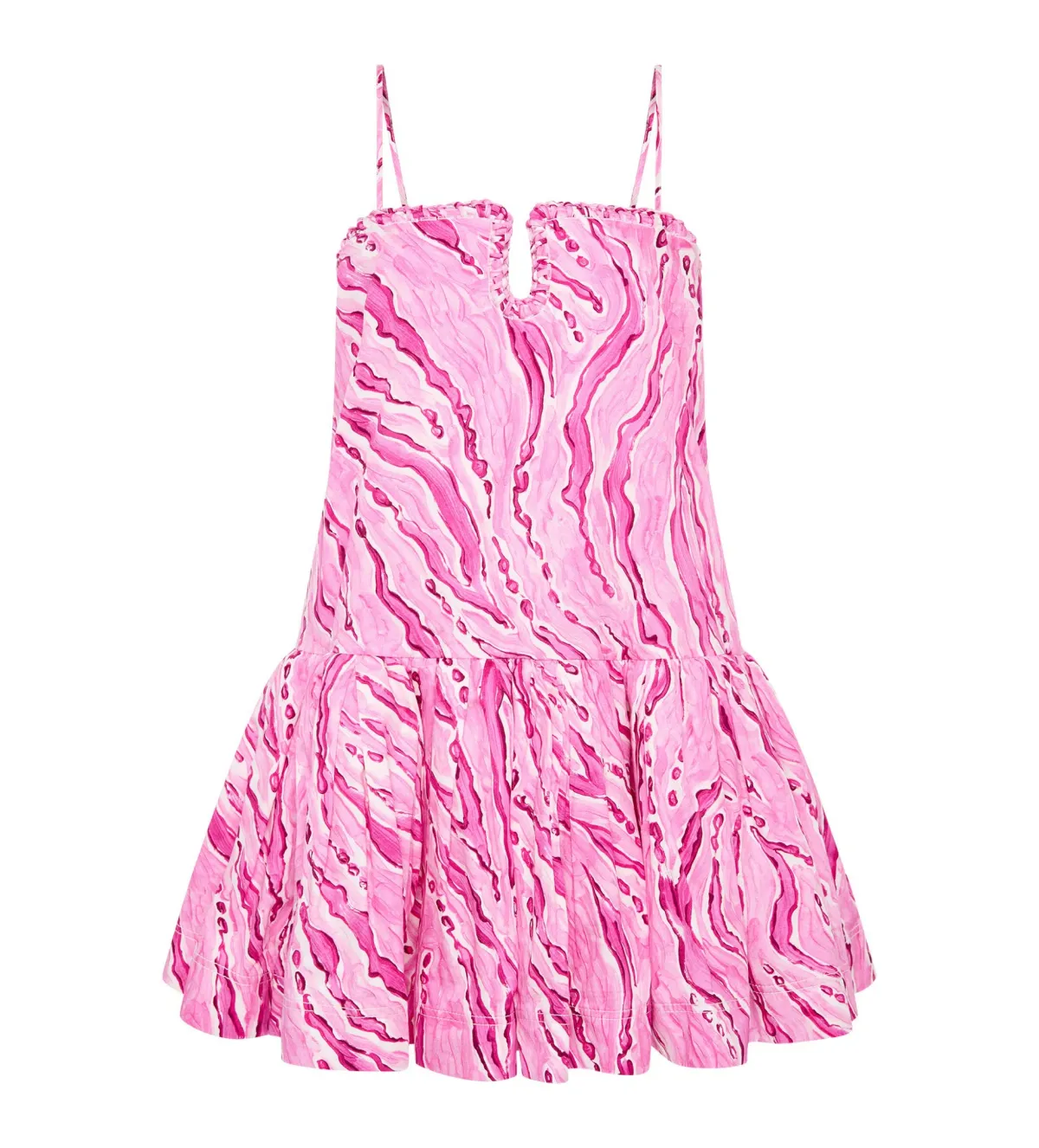 Aje Willow Sweetheart Mini Dress in Dappled Flame Size AU 10 - Image 4