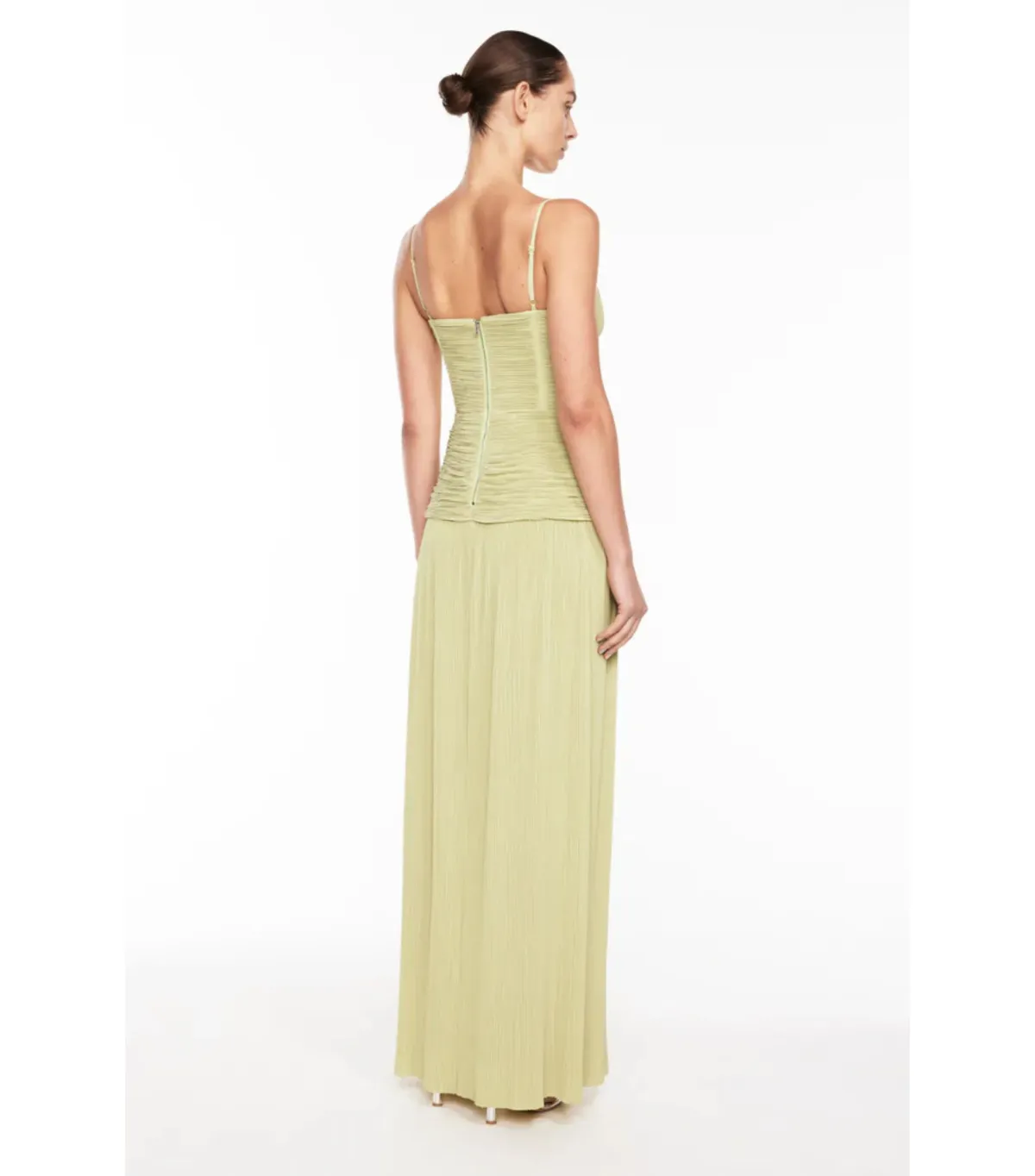 Manning Cartell Double Time Pleat Dress Pistachio Size AU 8 - Image 5