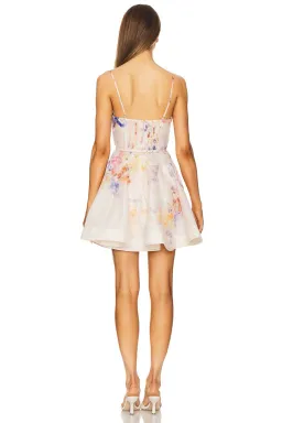 Zimmermann The Crush Twist Front Mini Dress in Multi Floral Size 1 / AU 10  for rent on The Volte - image 2