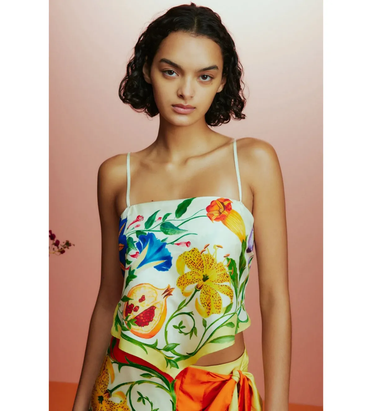 Alemais Flores High Waisted Short and Scarf Top Set Print Size AU 8 - Image 3