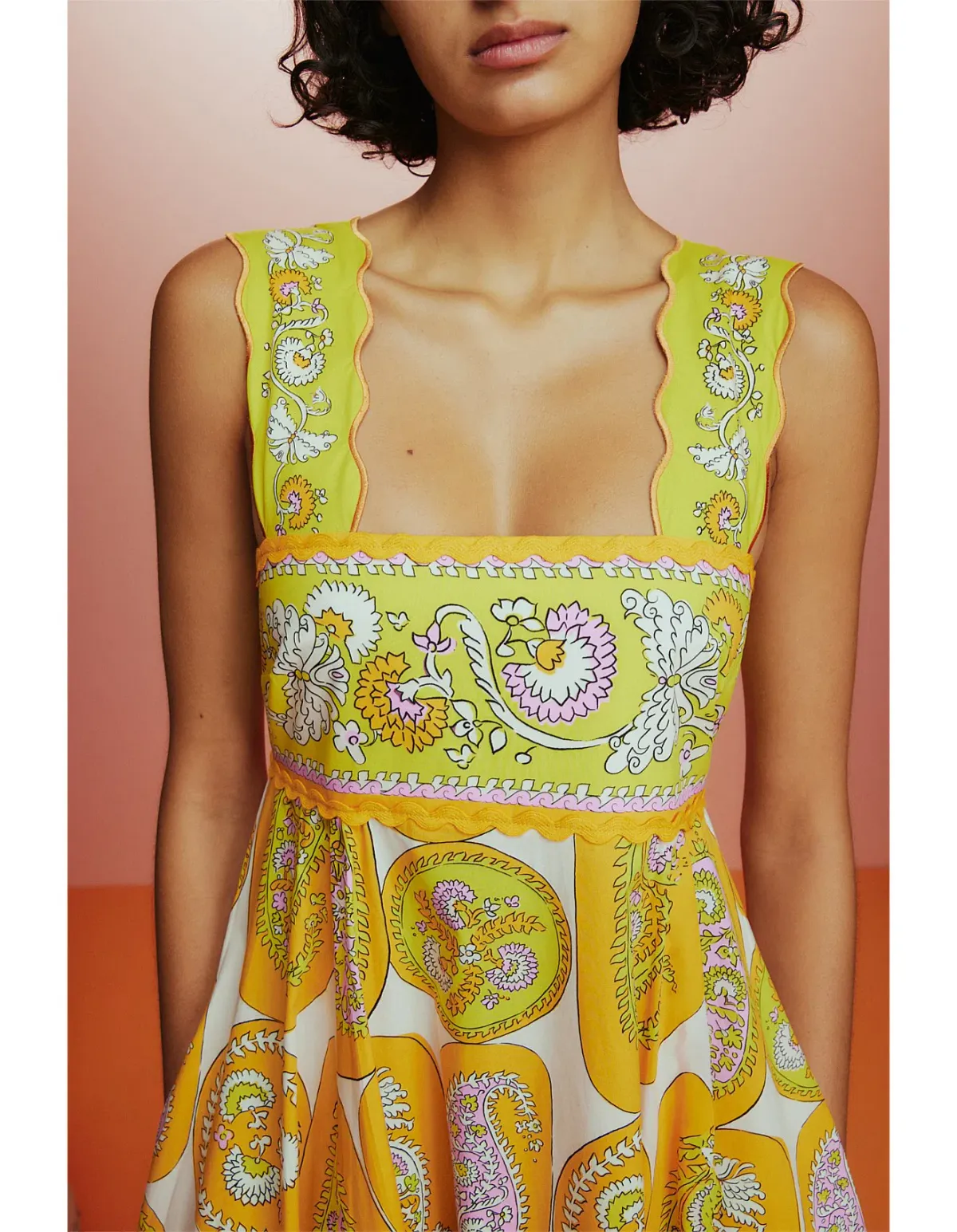 Alemais Diana Summer Dress Yellow Print Size AU 8 - Image 4