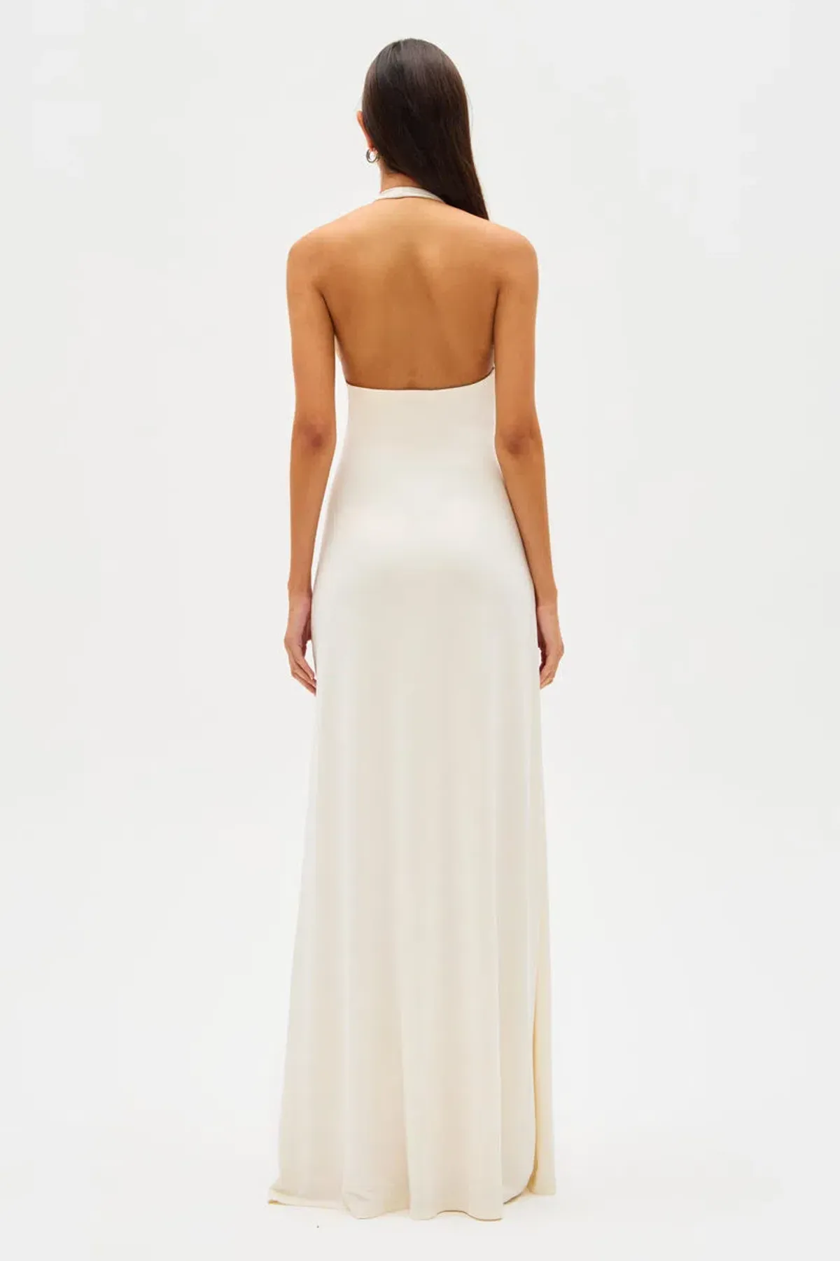 MISHA Jennifer Cupro Maxi Dress Ivory Size 4 - Image 2