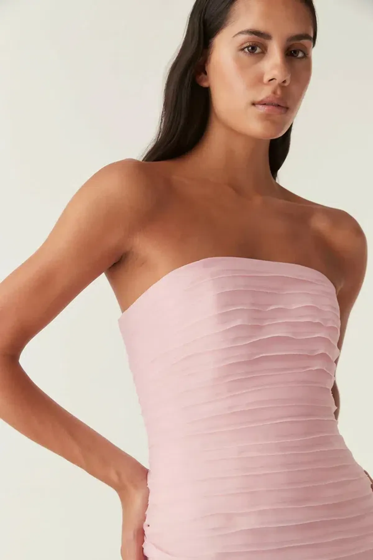 Aje Soundscapes Maxi Dress in Chalk Pink Size 6 - Image 3