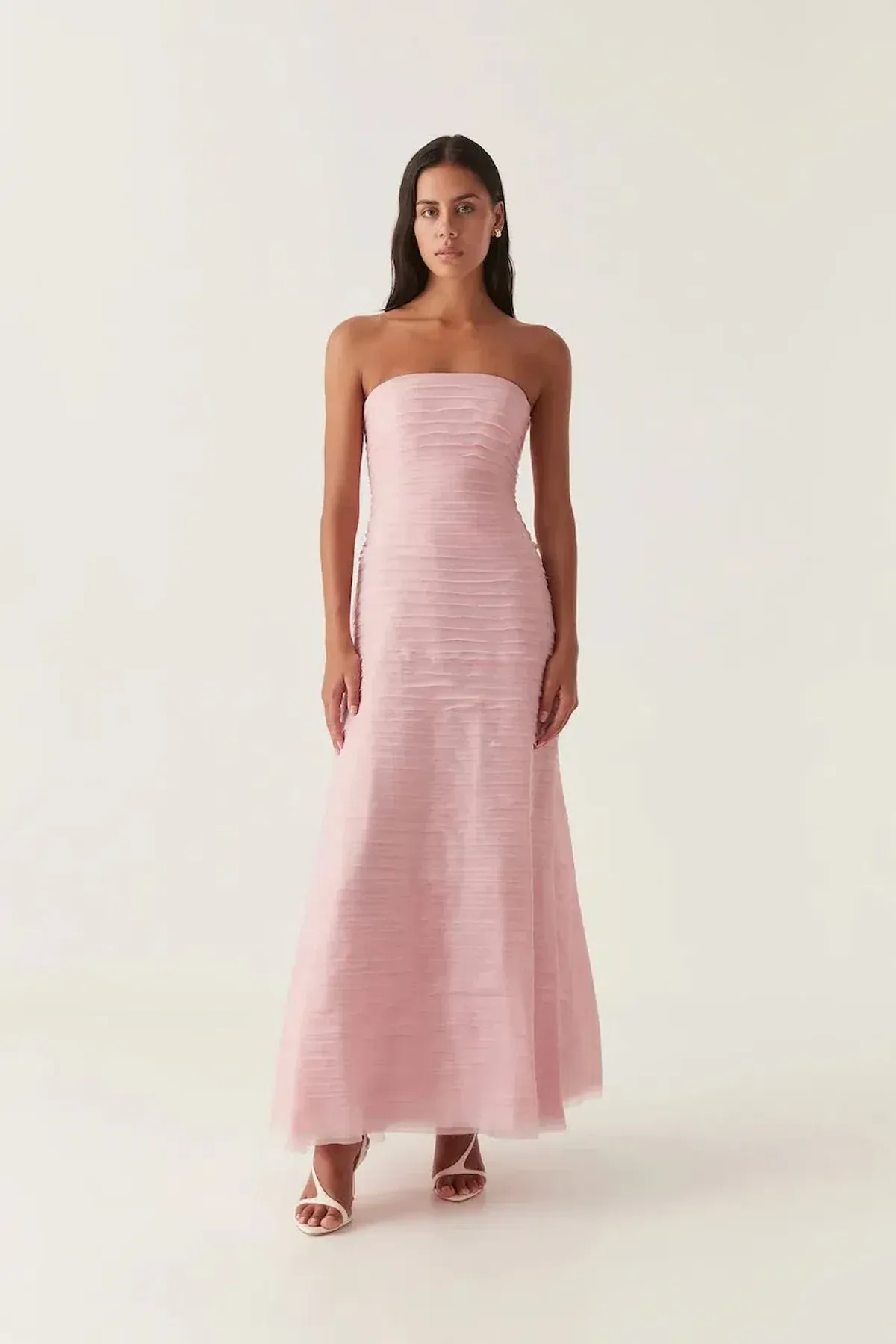 Aje Soundscapes Maxi Dress in Chalk Pink Size 6 - Image 1