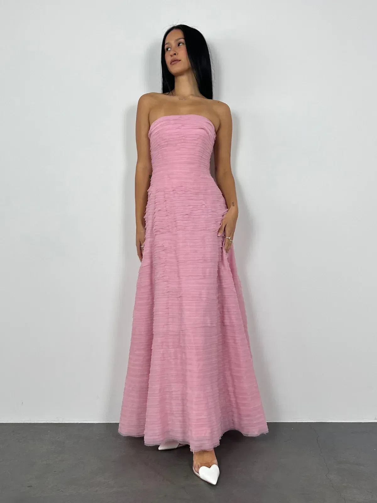 Aje Soundscapes Maxi Dress in Chalk Pink Size 6 - Image 2