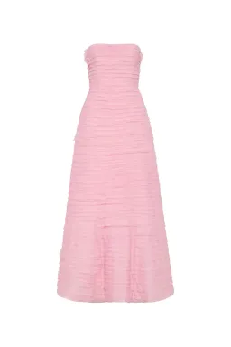 Aje Soundscapes Maxi Dress in Chalk Pink Size 6  for rent on The Volte - image 4