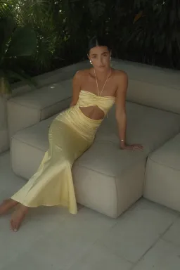 HNTR Aude Dress Lemon Size S/Au 8 for rent on The Volte - image 2