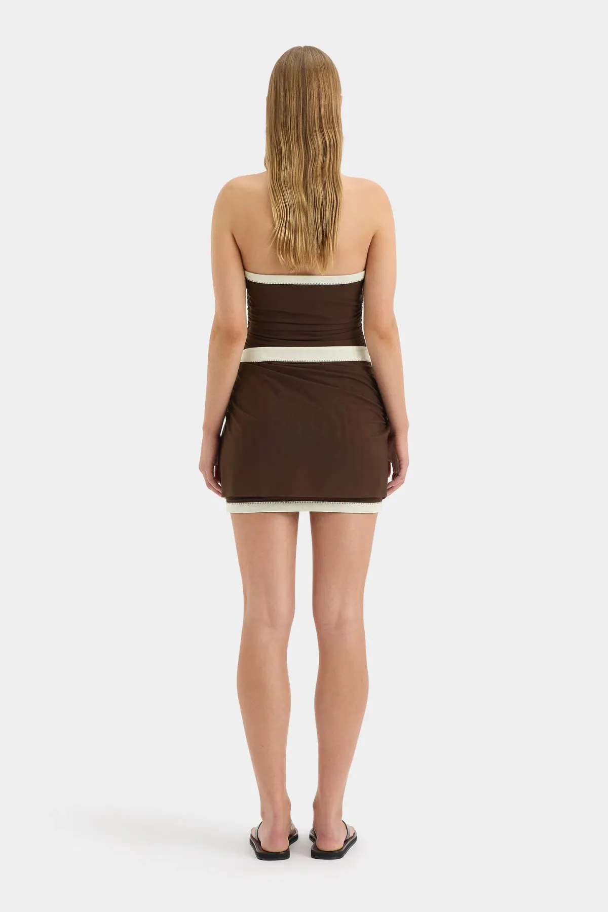 Sir the Label Jacques Mini Dress Chocolate Size 6 - Image 2