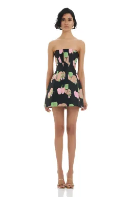 Eliya Sidney Mini Dress Floral Jacquard Size 8  for rent on The Volte - image 1