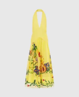 Alemais Dahlia Halter Gown Yellow Size AU 8 for rent on The Volte - image 4