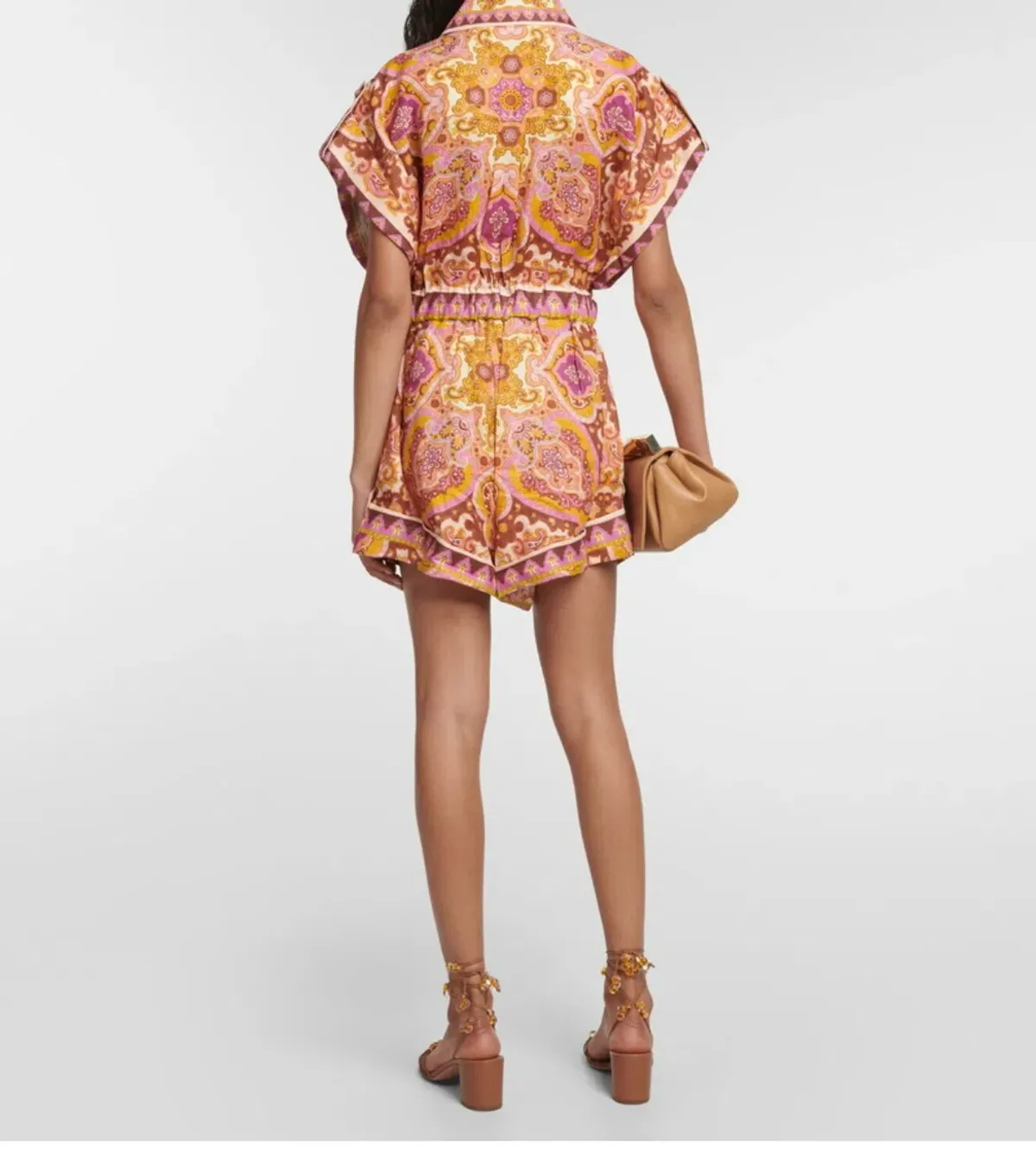 Zimmermann Halcyon Playsuit Pink Rose Size 12/M  - Image 5