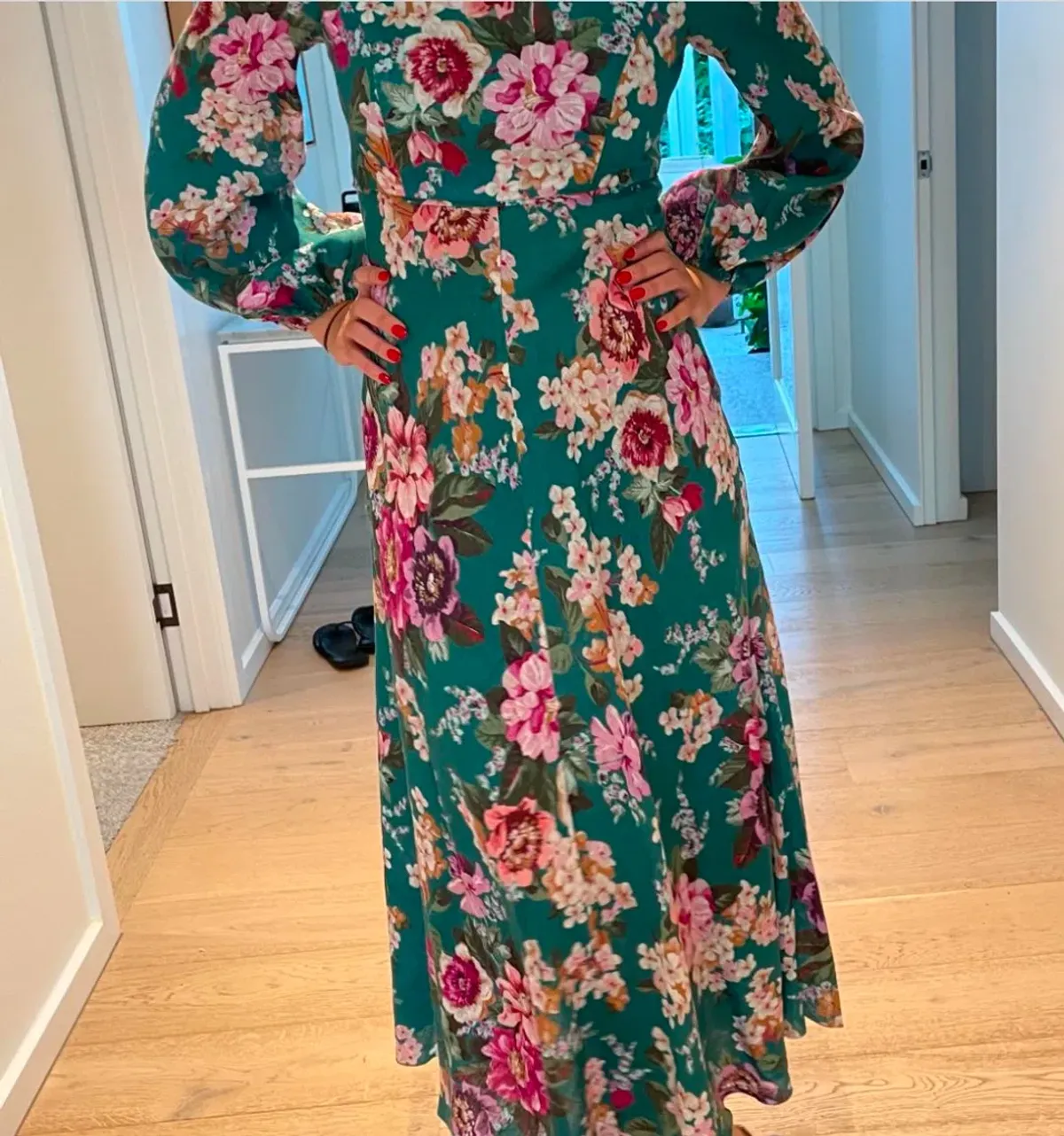 Zimmermann Allia High Neck Midi Dress Print Size 2 / Au 12 - Image 3