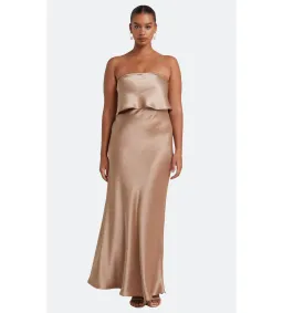 Bec & Bridge The Dreamer Overlay Dress Golden Size 10 for rent on The Volte - image 1