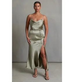 Bec & Bridge Moon Dance Midi Dress  Sage Size 10 for rent on The Volte - image 1