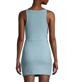 Bec & Bridge Elvie Key Hole Mini Dress In Dolphin Blue Size 10 for rent on The Volte - image 3