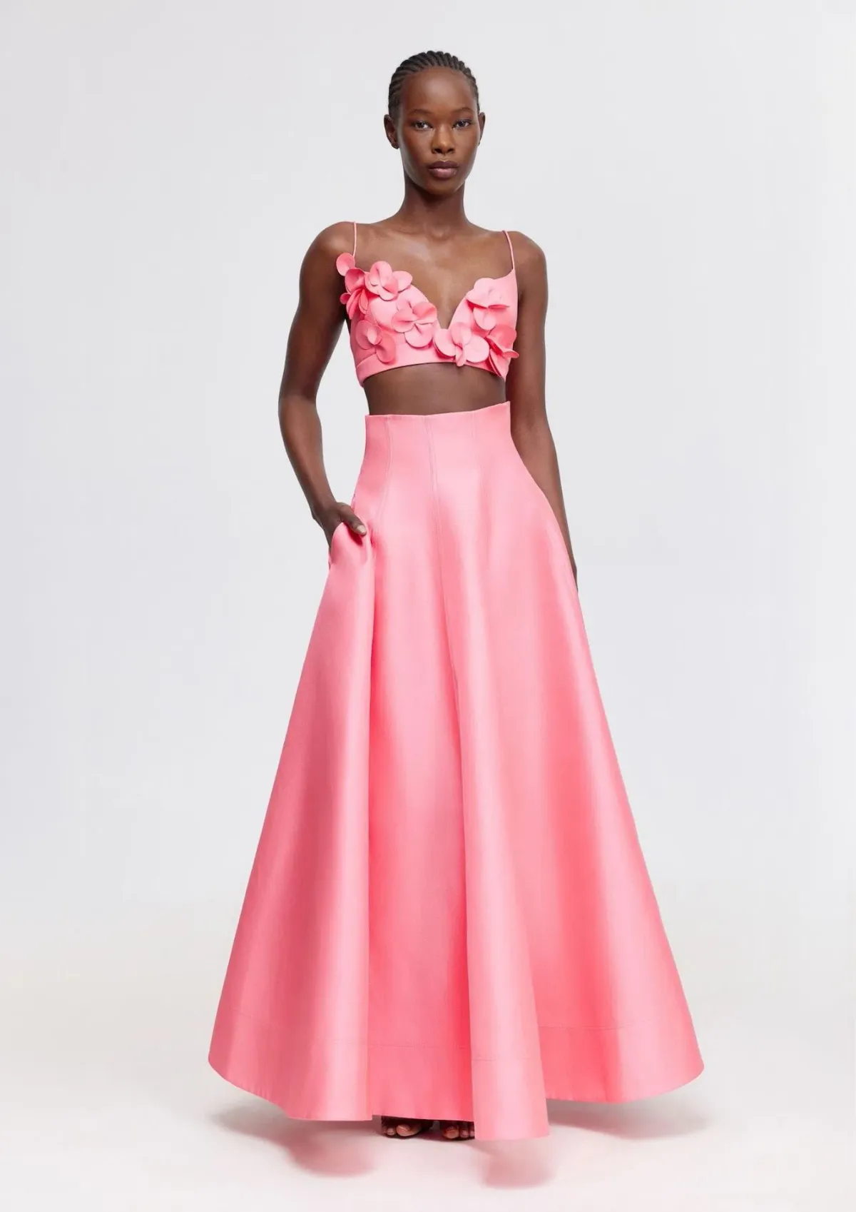 Acler Isla Top and Maxi Skirt Set Pink Rose Size 10 - Image 1