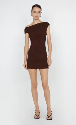 Bec & Bridge Victoria Asym Mini Dress in Chocolate Size AU 6  for rent on The Volte - image 2