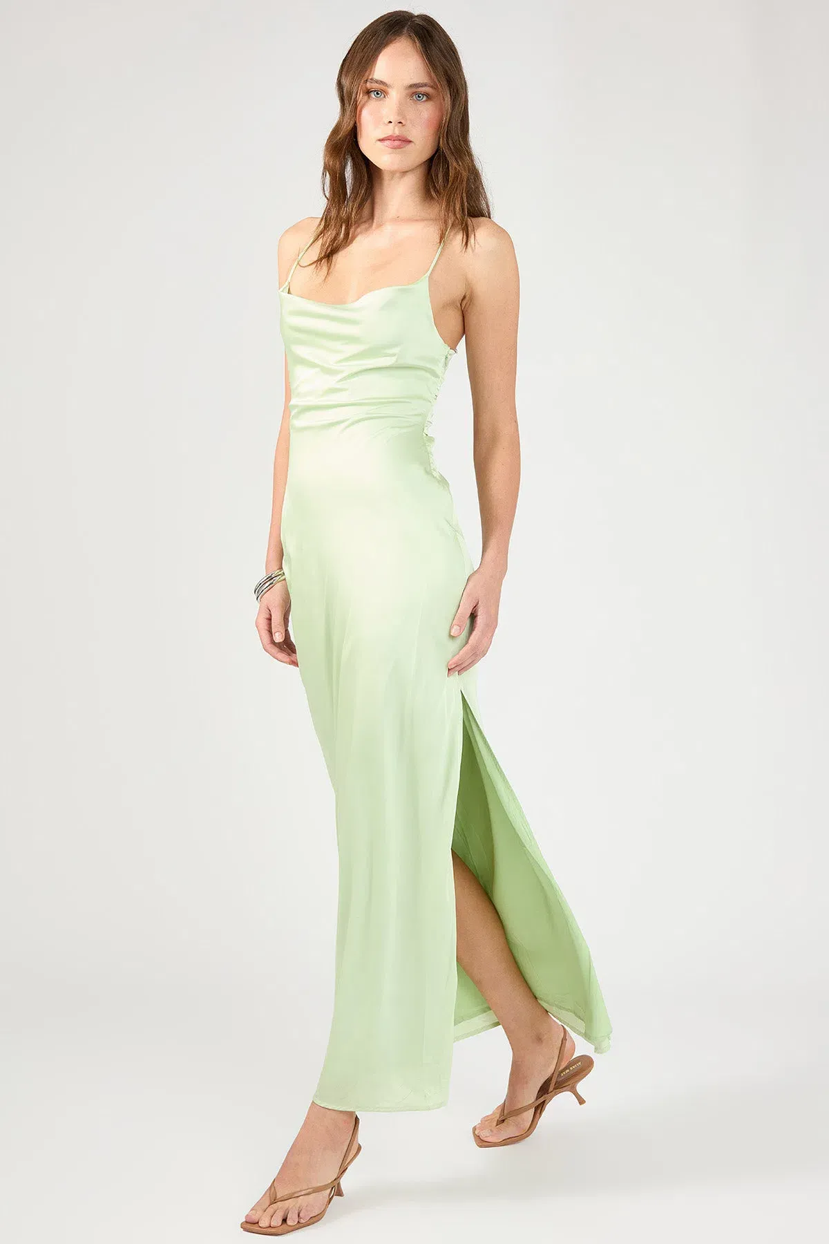 Perfect Stranger Evie Recycled Maxi Dress Sage SIZE AU 6 - Image 1